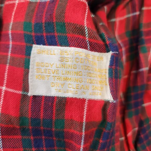 Vintage Baracuta by Van Heusen Jacket Mens 46L Tan Harrington Tartan Lined 90s - Picture 14 of 16